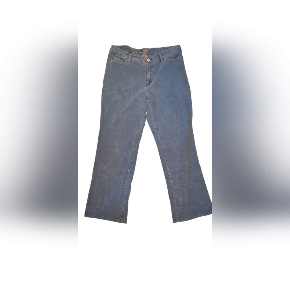 Faded Glory Corduroy Pants Light Blue Sz 18W Stretch Fall Game Night Plus Size